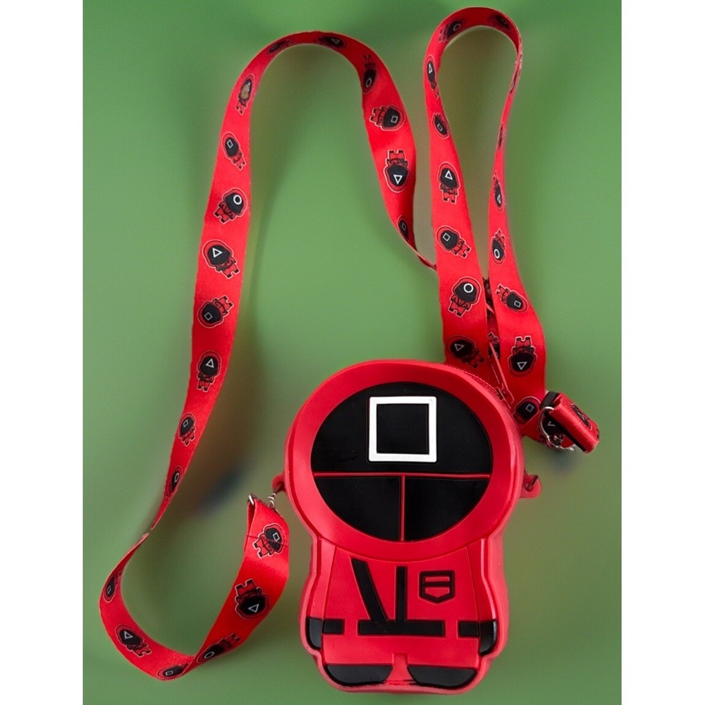 Squid It Game Pop Push Fidget Crossbody Silicon Shoulder Bag Toy